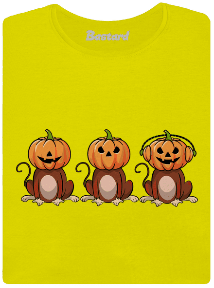 Halloween opičky dámske tričko prémium Lemon