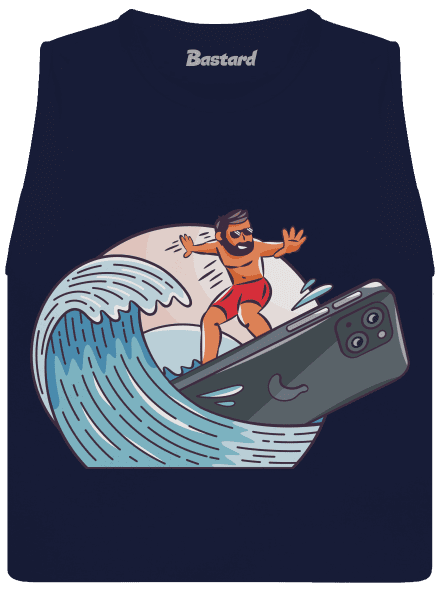 Som surfer dámske tielko voľné Navy