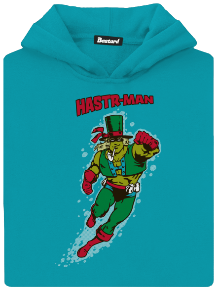 Hastrman detská mikina klokanka Hawaiian Blue