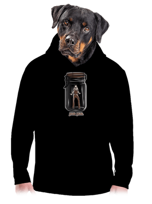 Jar in jar pánska mikina klokanka Black