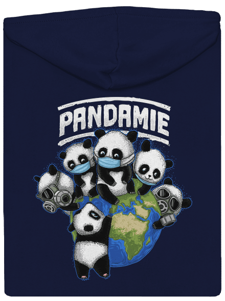 Pandamie pánska mikina na zips Navy