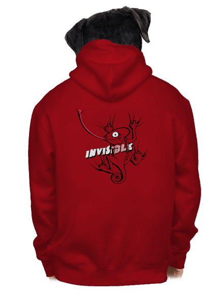 Invisible chameleon pánska mikina na zips Red