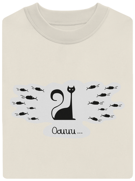 Oouuu unisex mikina bez kapucne Off White