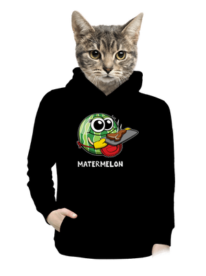 Melouní rodina dámska mikina klokanka Black