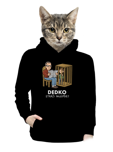 Dedko stráži najlepšie dámska mikina klokanka Black