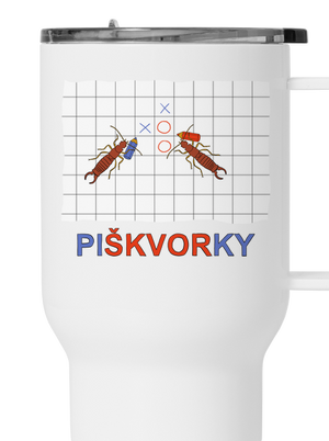 Škvorí piškvorky termohrnček White