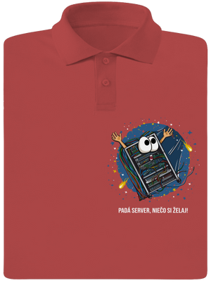 Padá server pánska polokošeľa Burgundy