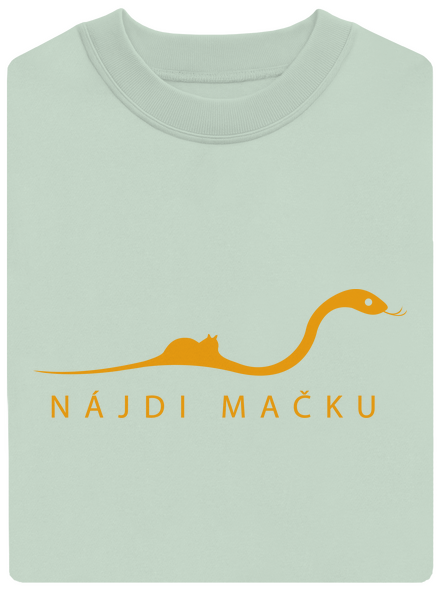 Nájdi mačku unisex mikina bez kapucne Blush Mint