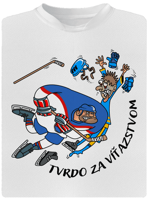 Tvrdo za víťazstvom pánske športové tričko White