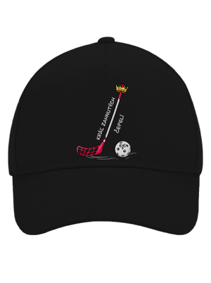 Kráľ zahnutých čepelí - florbal šiltovka baseballka Black