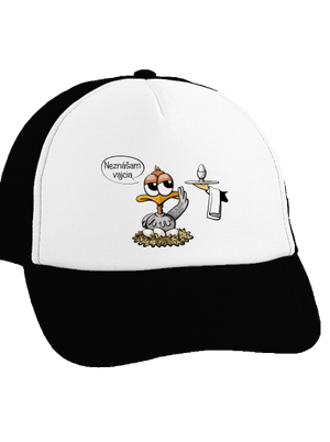 Neznášam vajcia šiltovka truckerka Black cap
