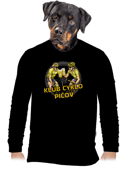 Klub cyklo pičov pánske dlhý rukáv Black