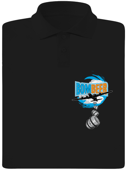BomBeer pánska polokošeľa Black