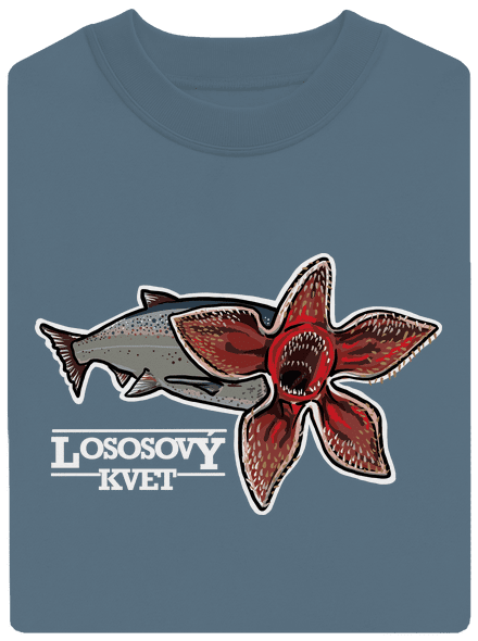 Lososový kvet unisex mikina bez kapucne Nordic Blue