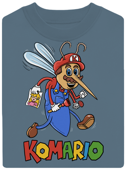 Komario unisex mikina bez kapucne Nordic Blue
