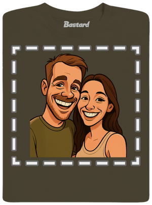 Karikatúra z vlastnej fotky pánske tričko Urban Khaki