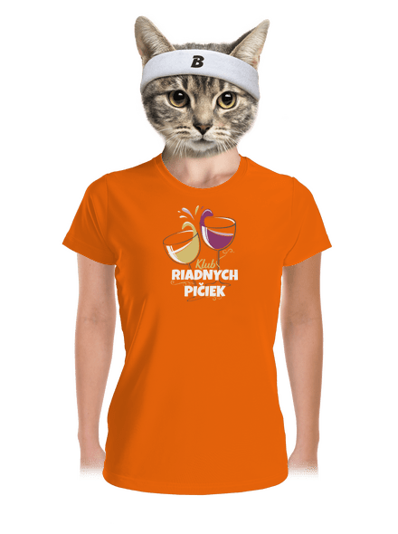 Klub riadnych pičiek dámske športové tričko Neon Orange