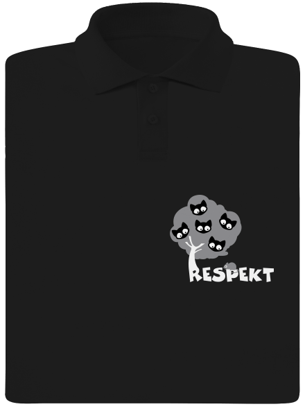 Rešpekt pánska polokošeľa Black