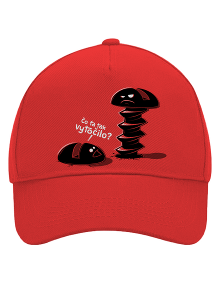 Vytočený šiltovka baseballka Classic Red