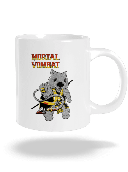 Mortal Vombat veľký hrnček White