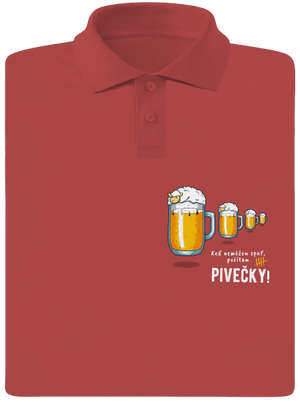 Pivečka pánska polokošeľa Burgundy