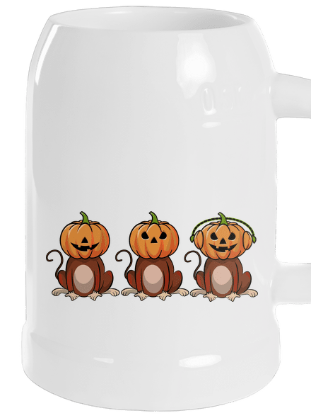 Halloween opičky polliter White
