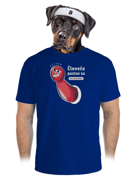 Človeče postav sa pánske športové tričko Royal Blue Mal