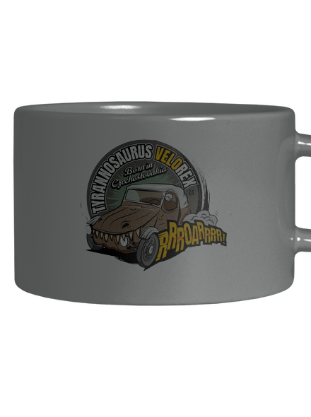 Tyrannosaurus Velorex hrnček makronka Grey Macaron