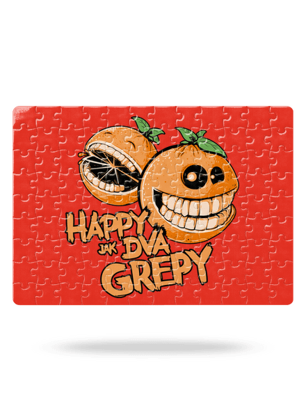 Happy grepy puzzle White