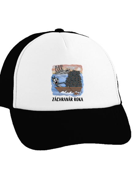 Záchranár roka šiltovka truckerka Black cap