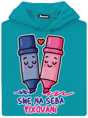 Sme fixovaní detská mikina klokanka Hawaiian Blue