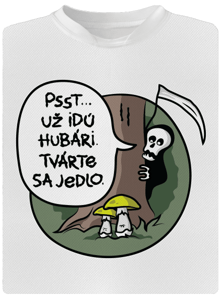 Muchotrávky zelené pánske športové tričko White