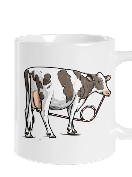 Cow drink klasický hrnček White