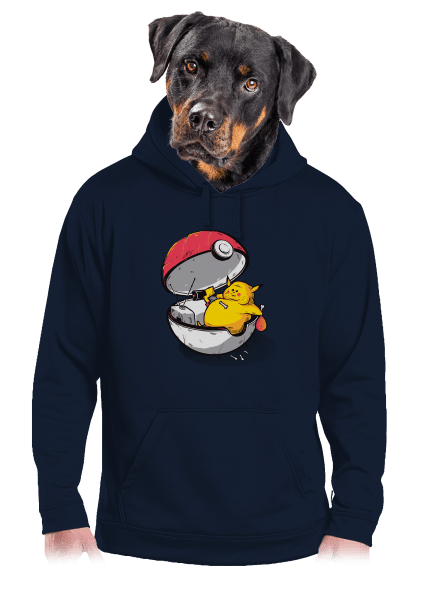 Koniec pokémona pánska mikina klokanka Navy