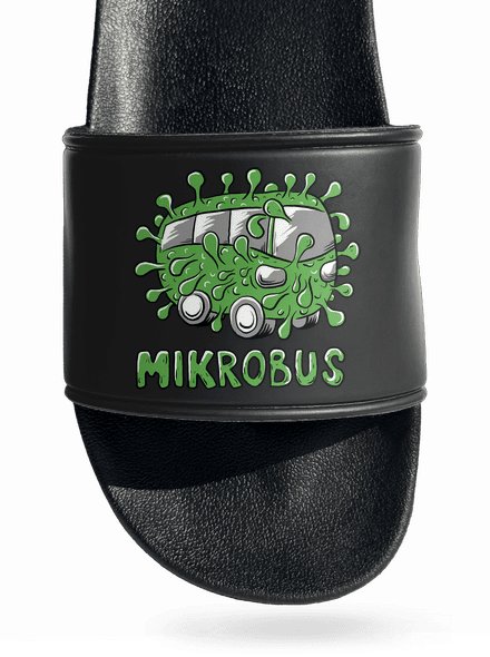 Mikrobus šľapky Black
