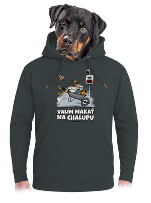 Valím na chalupu unisex mikina premium Charcoal