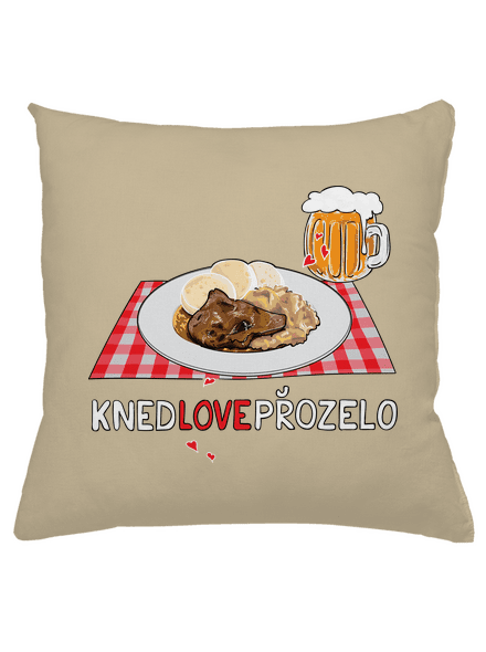 Knedlo vepřo zelo vankúš Beige