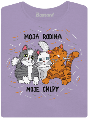 Moja rodina dámske tričko s lemom Lavender