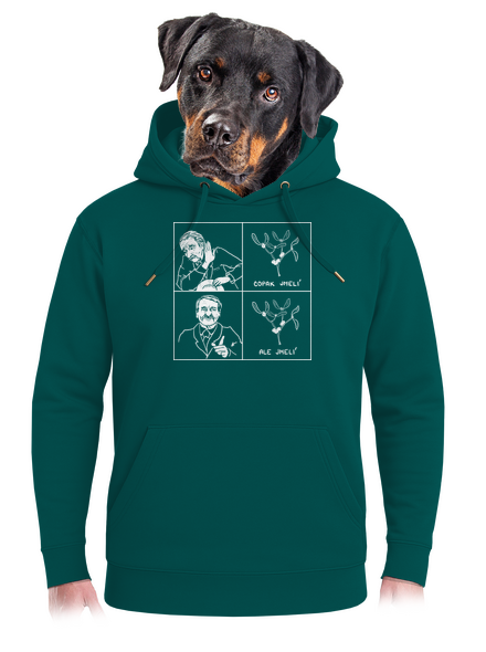 Cimrman: Copak jmelí unisex mikina premium Emerald Green