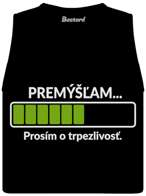 Premýšľam dámske tielko voľné Black