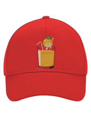 Opitý pomaranč šiltovka baseballka Classic Red