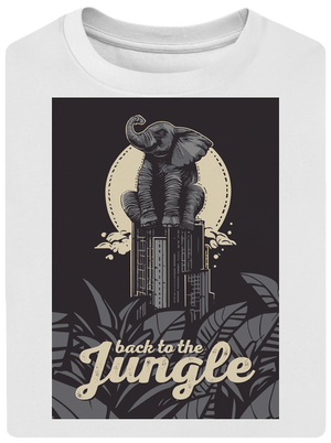 Back to the jungle unisex tričko oversized White