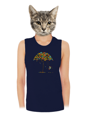 Radosť z jesene dámske tielko voľné Navy