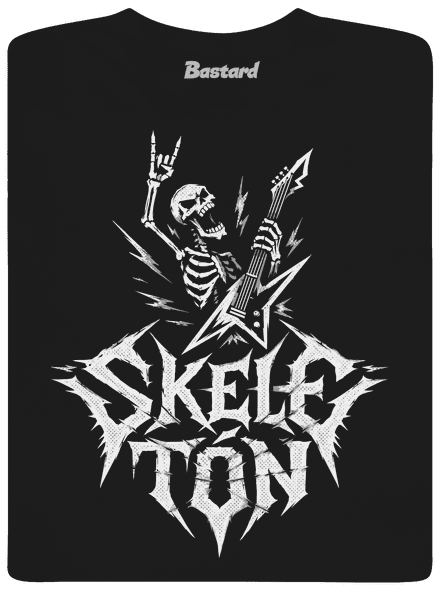 Skeletón pánske tričko Black