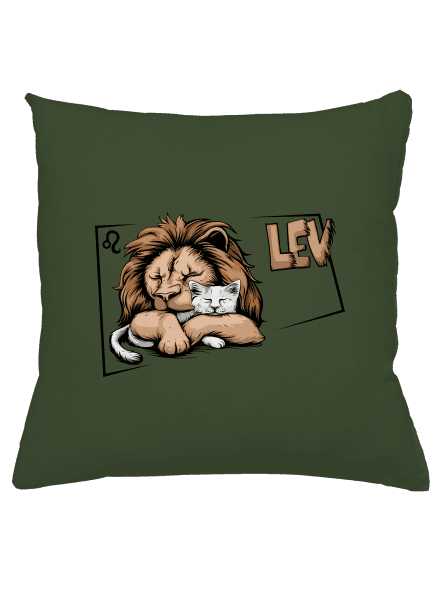 Mačací horoskop: Lev vankúš Olive Green