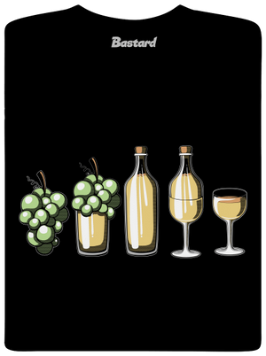 Evolúcia bieleho vína pánske dlhý rukáv Black