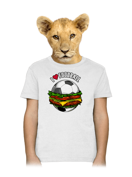 Foodball detské tričko White