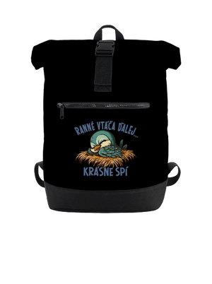 Ranné vtáča spí batoh Black
