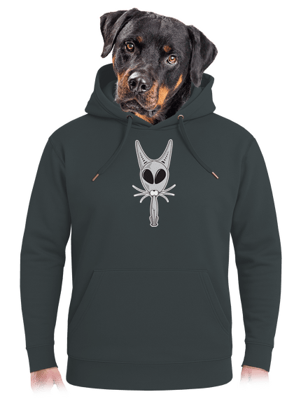 Mimozemská mačka unisex mikina premium Charcoal