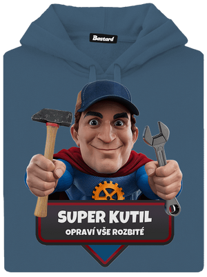 Super otec dámska mikina klokanka Denim